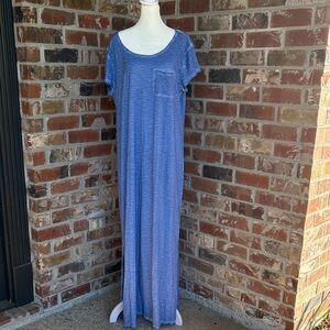 Chico's Tessa Tee Nikko Blue Dress NWT 3 (XL 16) Maxi